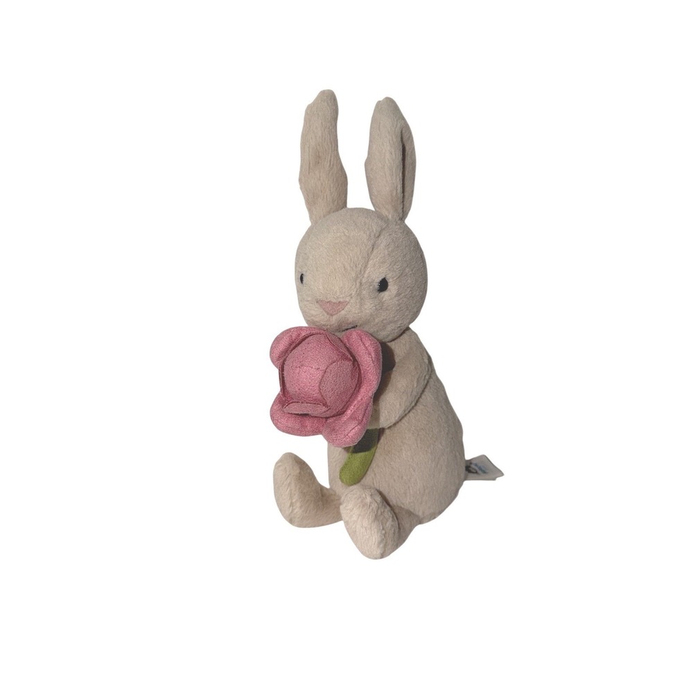 Jellycat Bonnie Bunny with Peony Retired Rare Beige Plush Rabbit